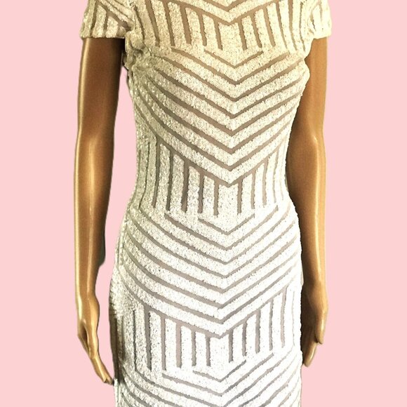 Dress the Population Dresses & Skirts - Stunning White Sequins Dress with Low Back